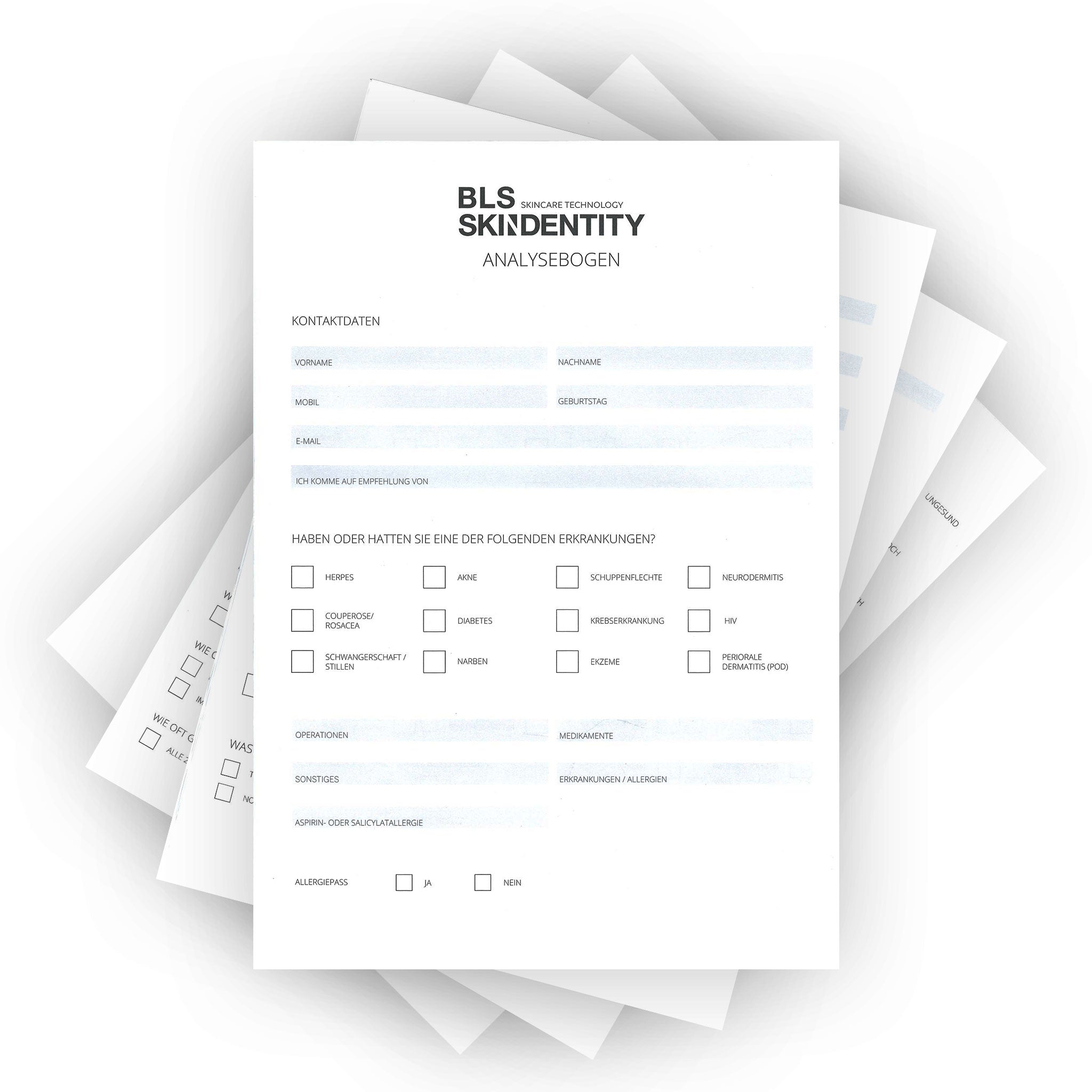 BLS-Skindentity Analysebogen A4
